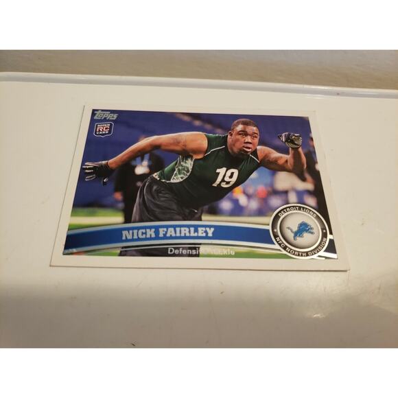 Nick Fairley 2011 Topps #219 - Rookie Card RC Detroit Lions DT Auburn - white - Picture 1 of 6